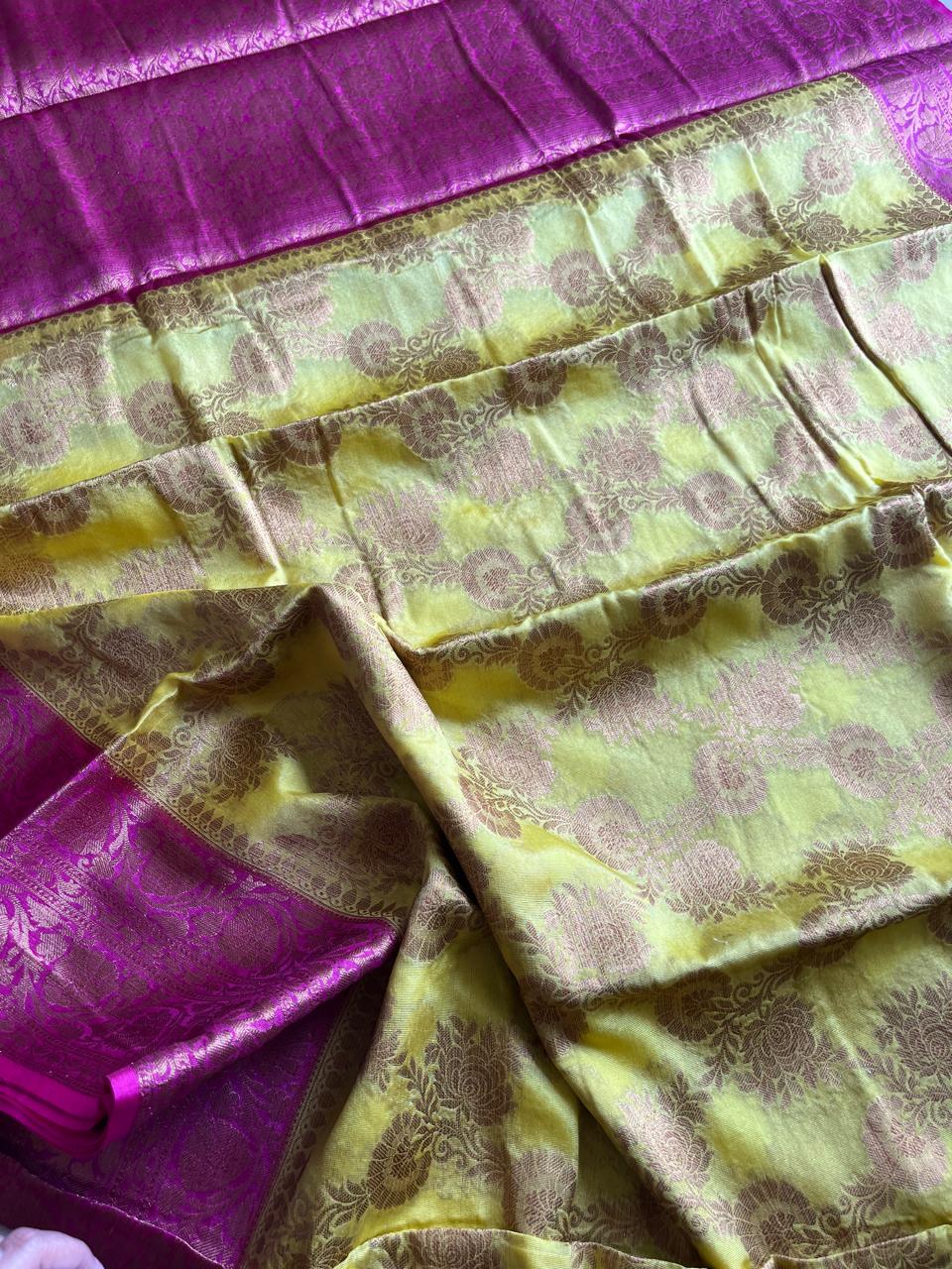 Banarasi Semi Georgette Sarees with Unstitched Running Blouse