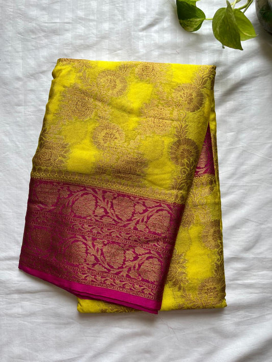 Banarasi Semi Georgette Sarees with Unstitched Running Blouse