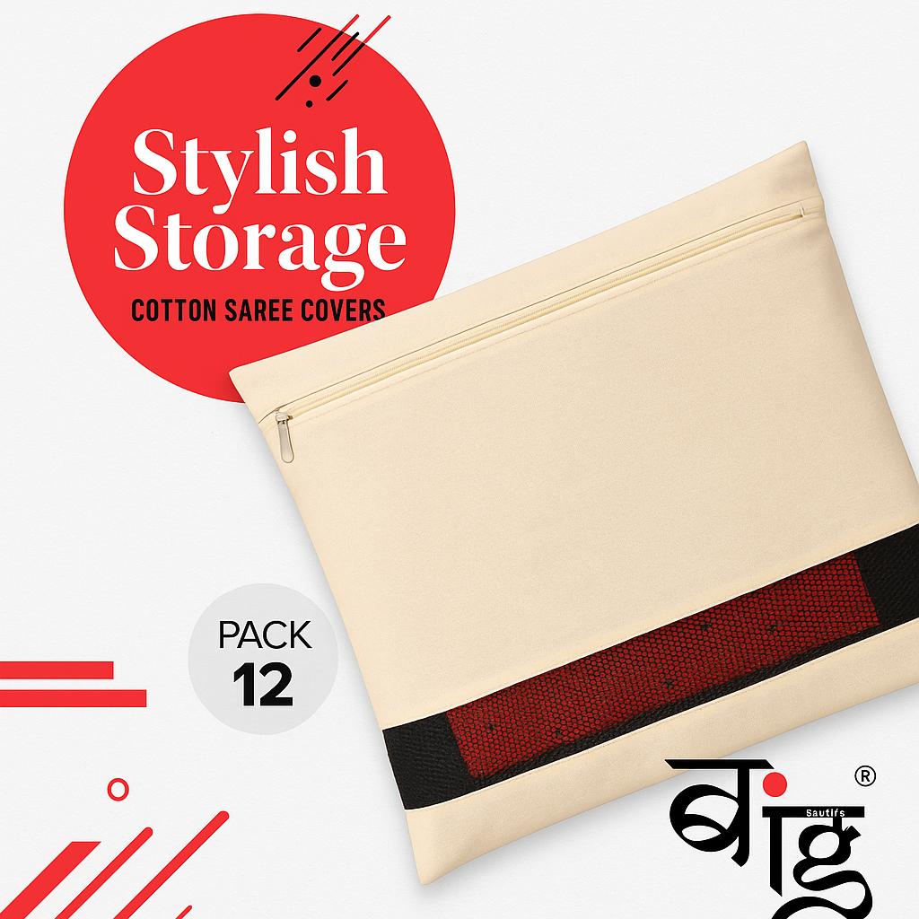 Premium Cotton Saree Covers With Zip