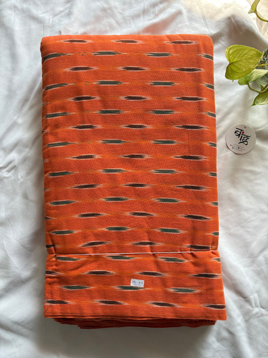 Ikkat woven pure Cotton running fabric