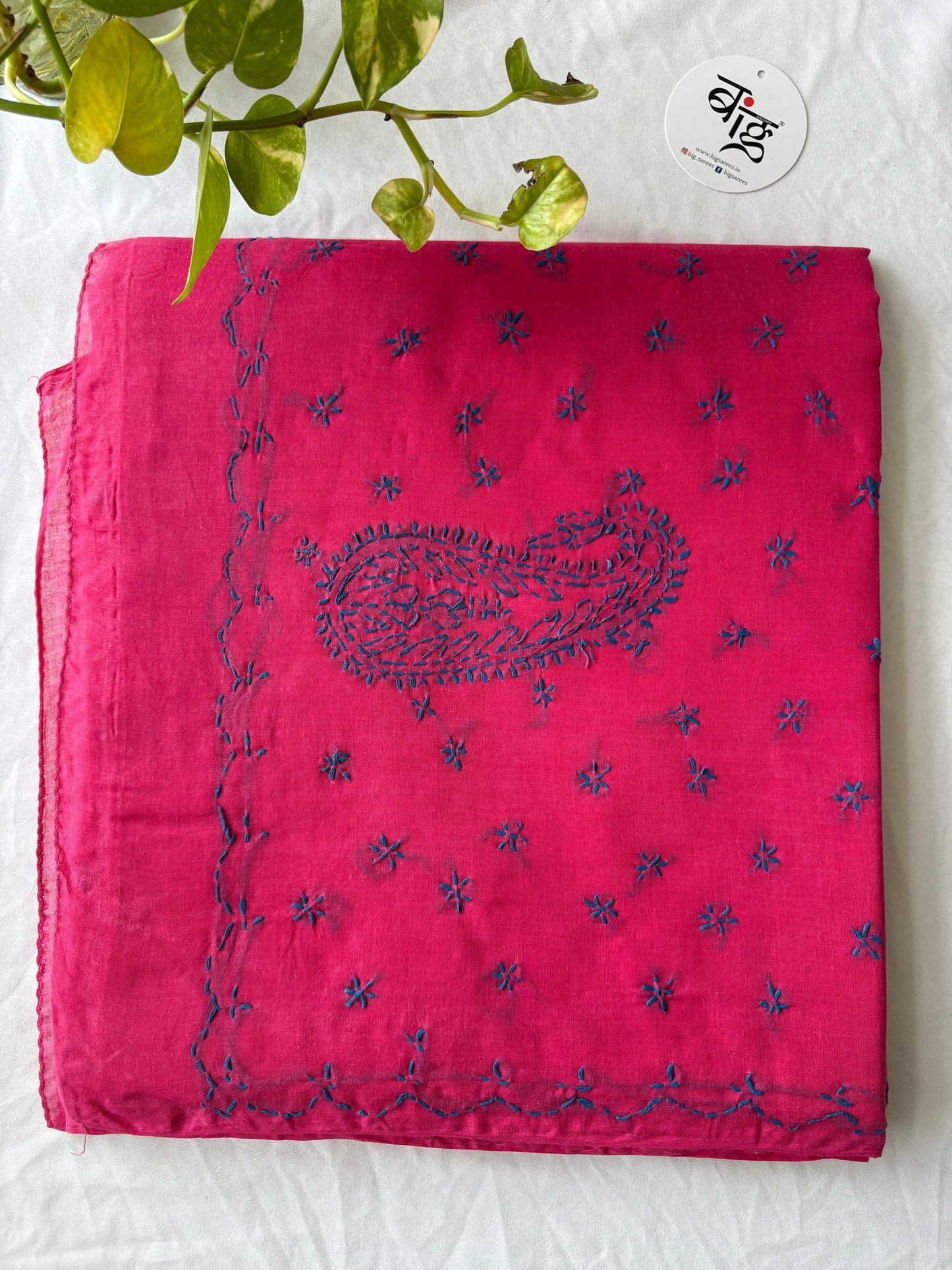 Chikankari Hand-Embroidered Saree | Cotton |
