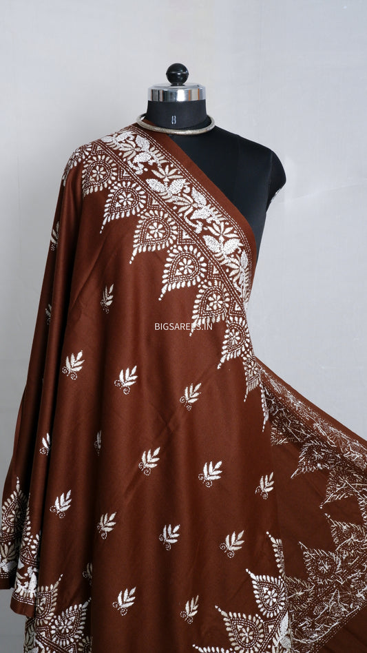 Kantha Hand Embroidered Warm Shawl