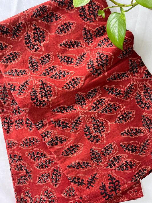 Block printed pure Cotton 1 Mtr. Blouse Piece/ running fabric