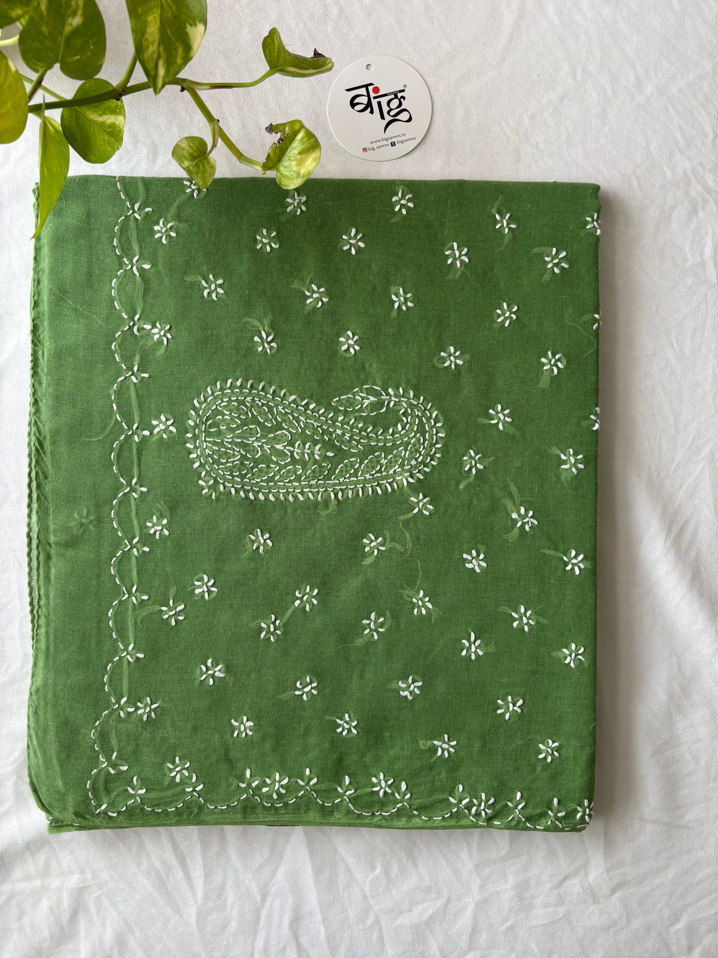 Chikankari Hand-Embroidered Saree | Cotton