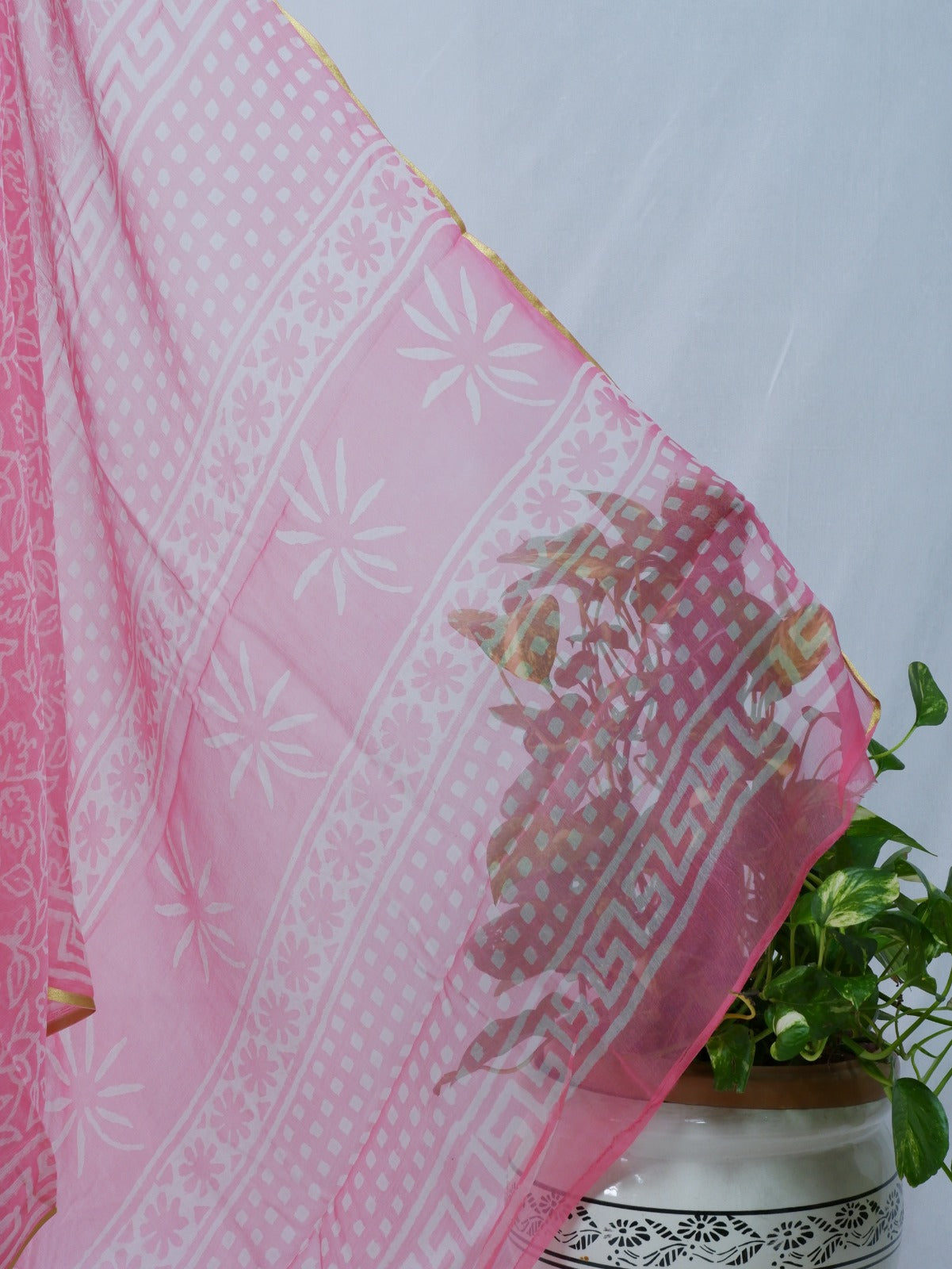 Hand Block Print Saree | Pure Chiffon