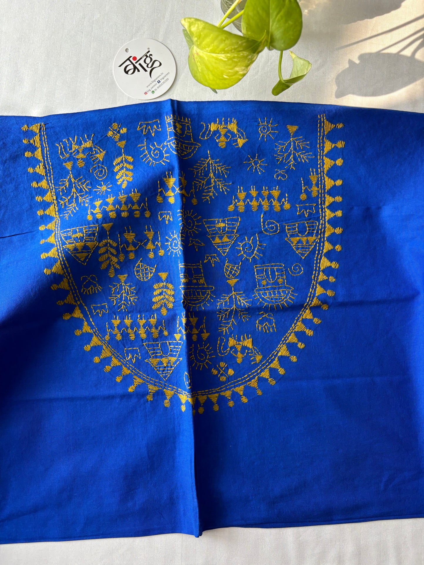 Kantha stitch Cotton Blouse Piece