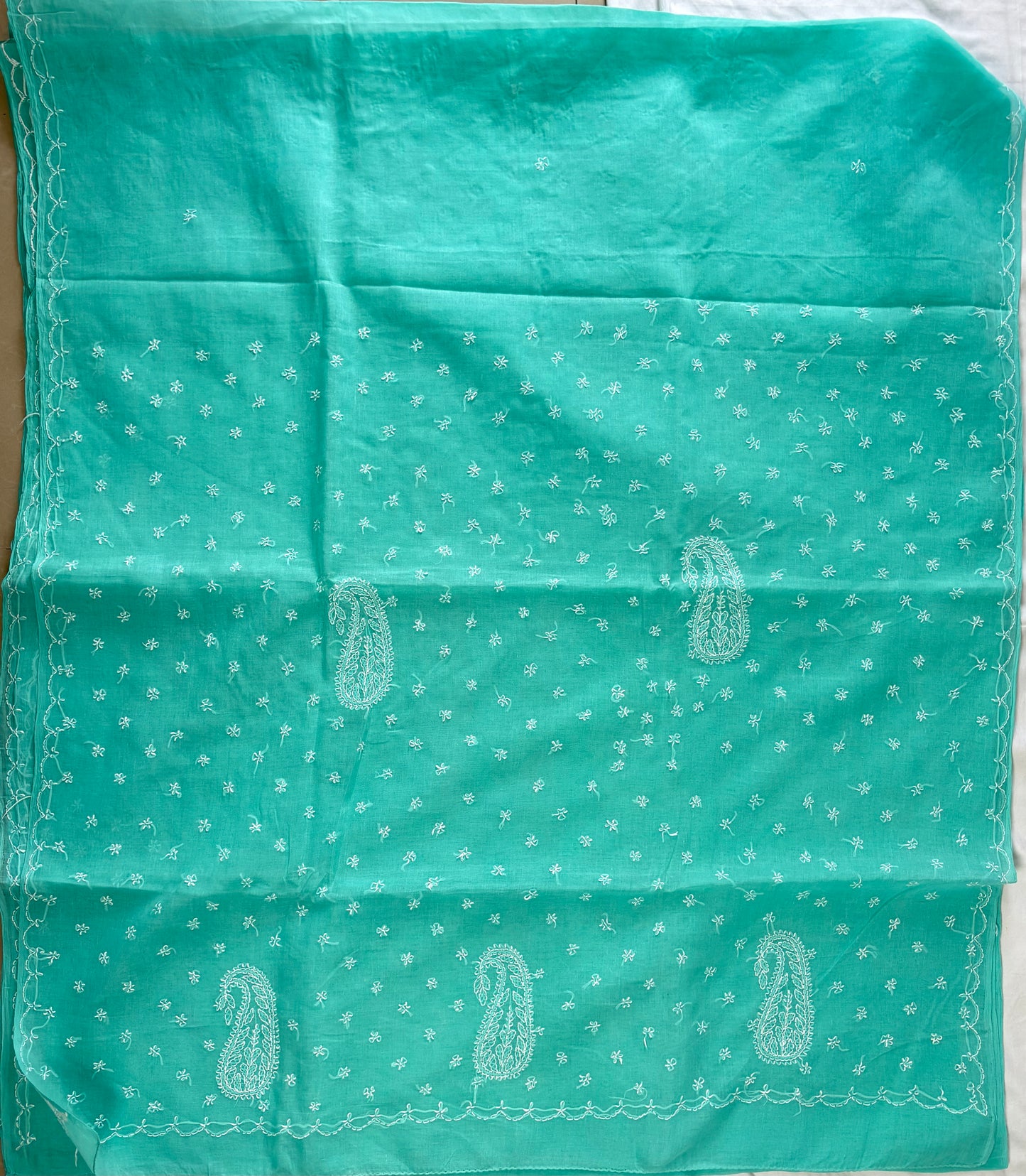 Chikankari Hand-Embroidered Saree | Cotton |