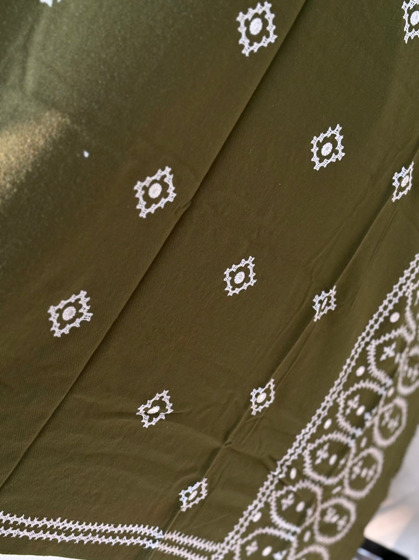 Gujrati Stitch Hand Embroidered Woollen Warm Shawl