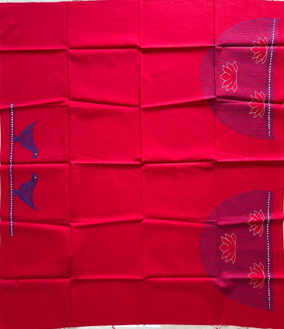 Kantha stitch Cotton Blouse Piece