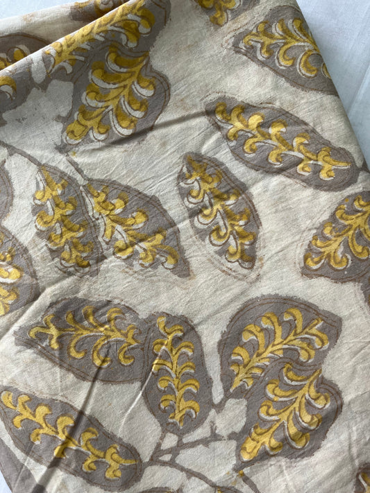 Block printed pure Cotton 1 Mtr. Blouse Piece/ running fabric