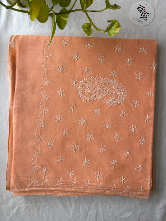 Chikankari Hand-Embroidered Saree | Cotton