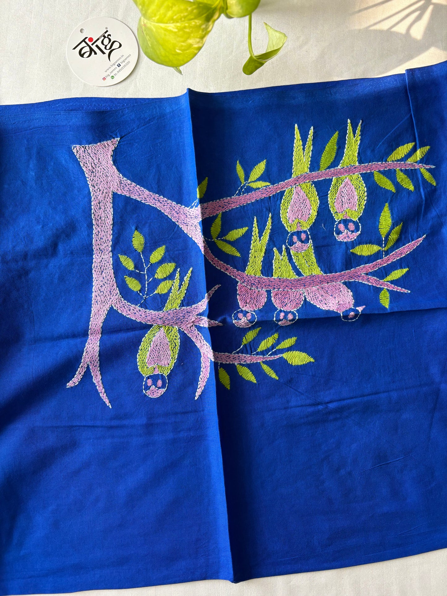 Kantha stitch Cotton Blouse Piece