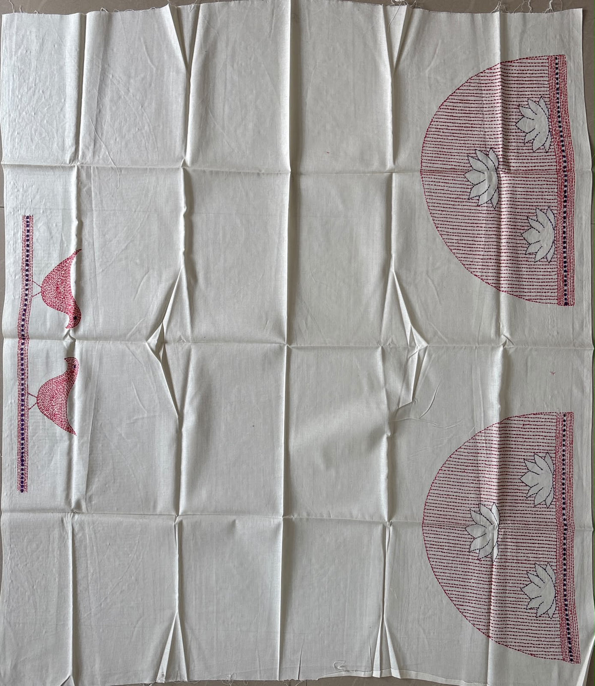Kantha stitch Cotton Blouse Piece