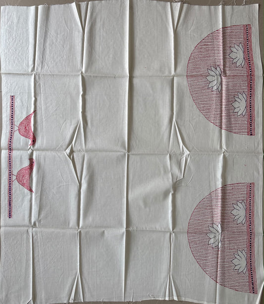 Kantha stitch Cotton Blouse Piece