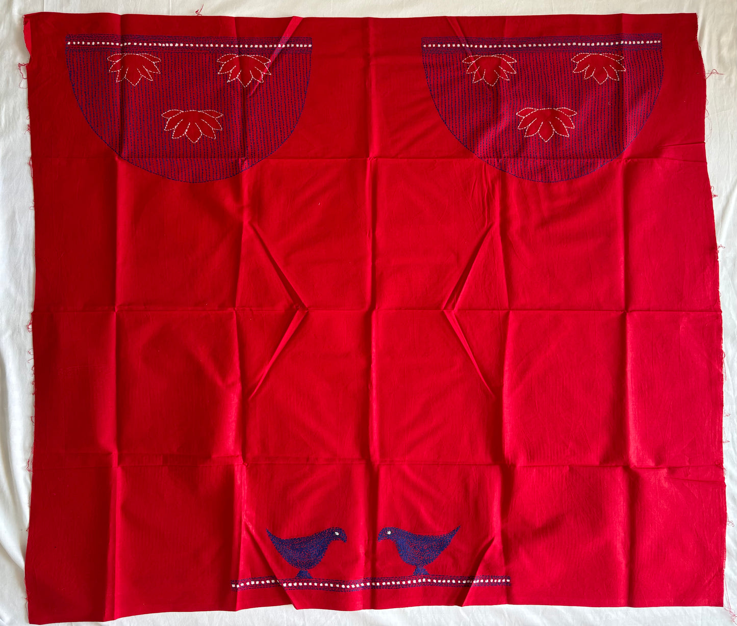 Kantha stitch Cotton Blouse Piece