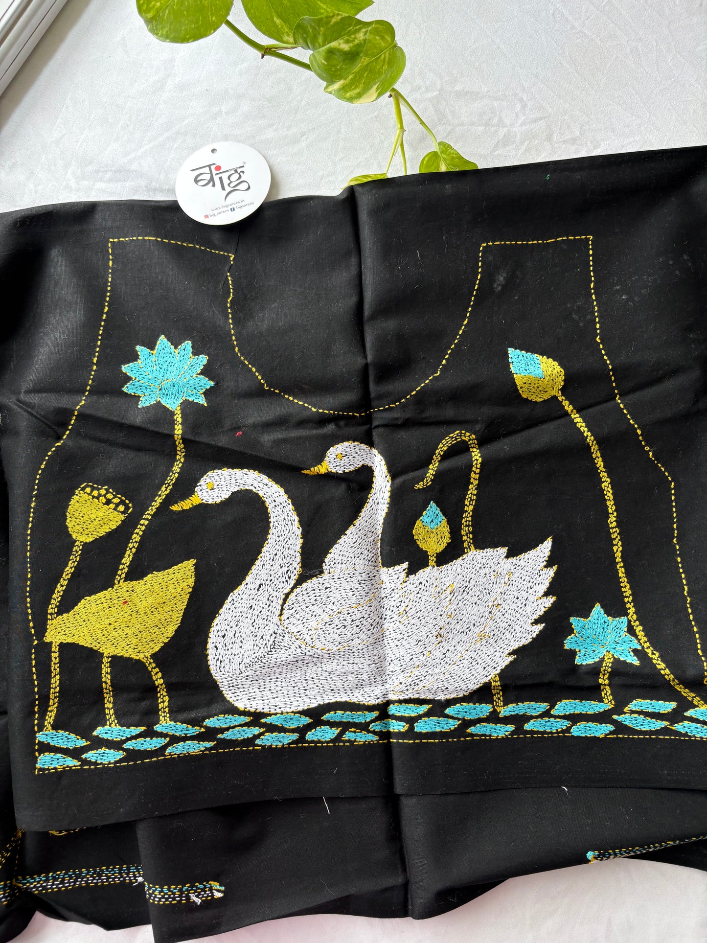 Kantha stitch Cotton Blouse Piece