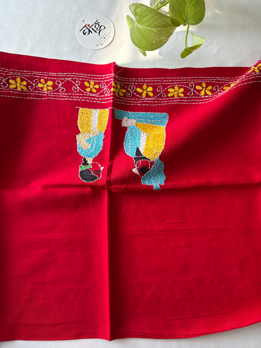 Kantha stitch Cotton Blouse Piece