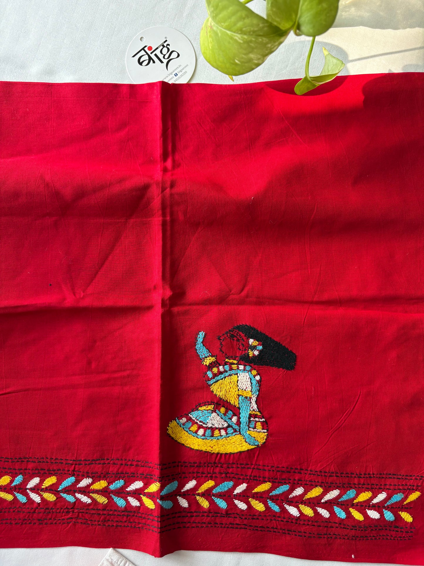 Kantha stitch Cotton Blouse Piece