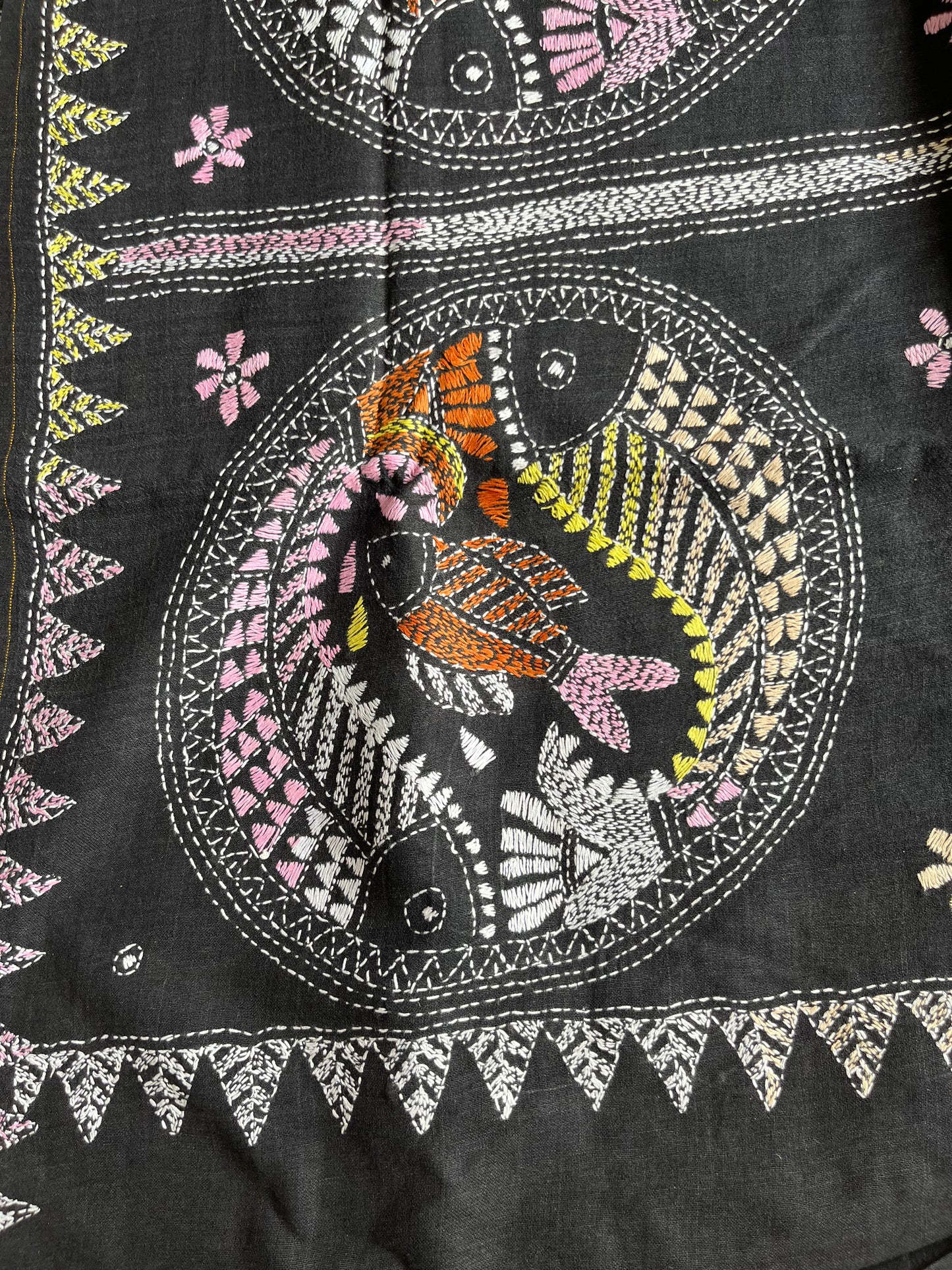 Kantha Hand Embroidered Pure Cotton Saree