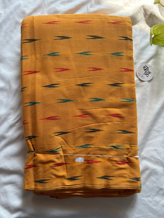 Ikkat woven pure Cotton running fabric