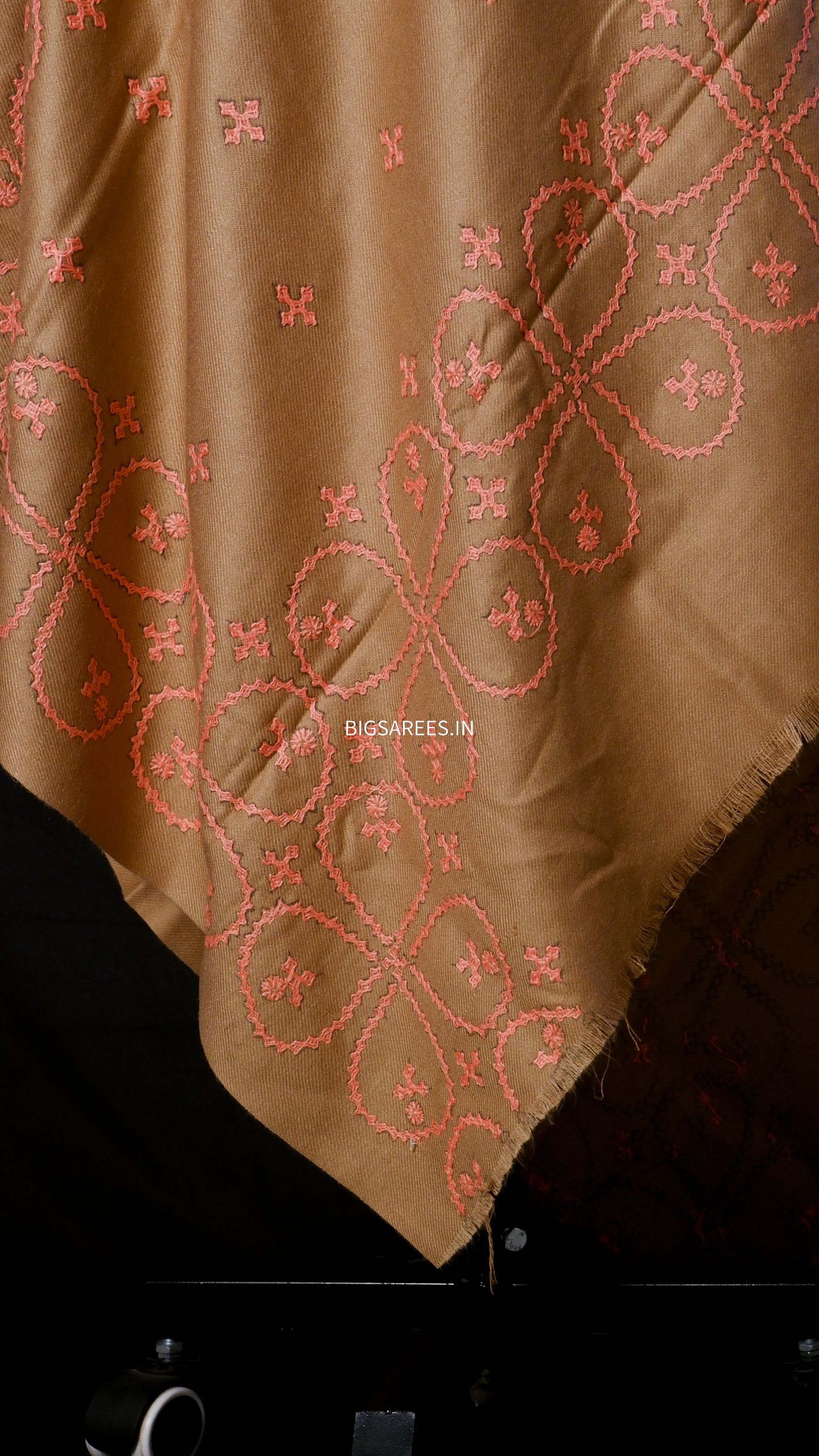 Kutchi work Hand Embroidered Woollen Shawl