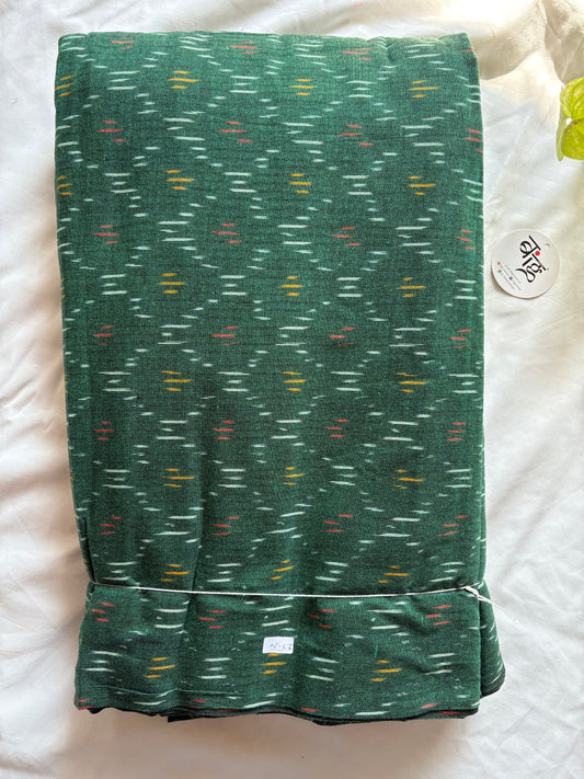 Ikkat woven pure Cotton running fabric