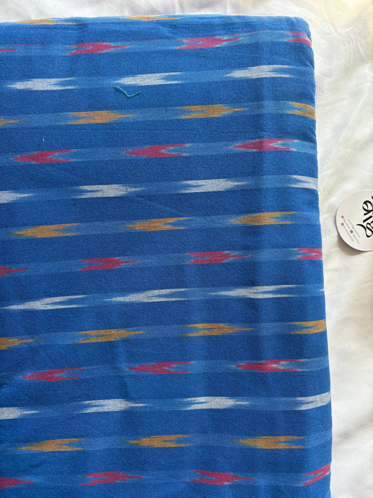 Ikkat woven pure Cotton running fabric