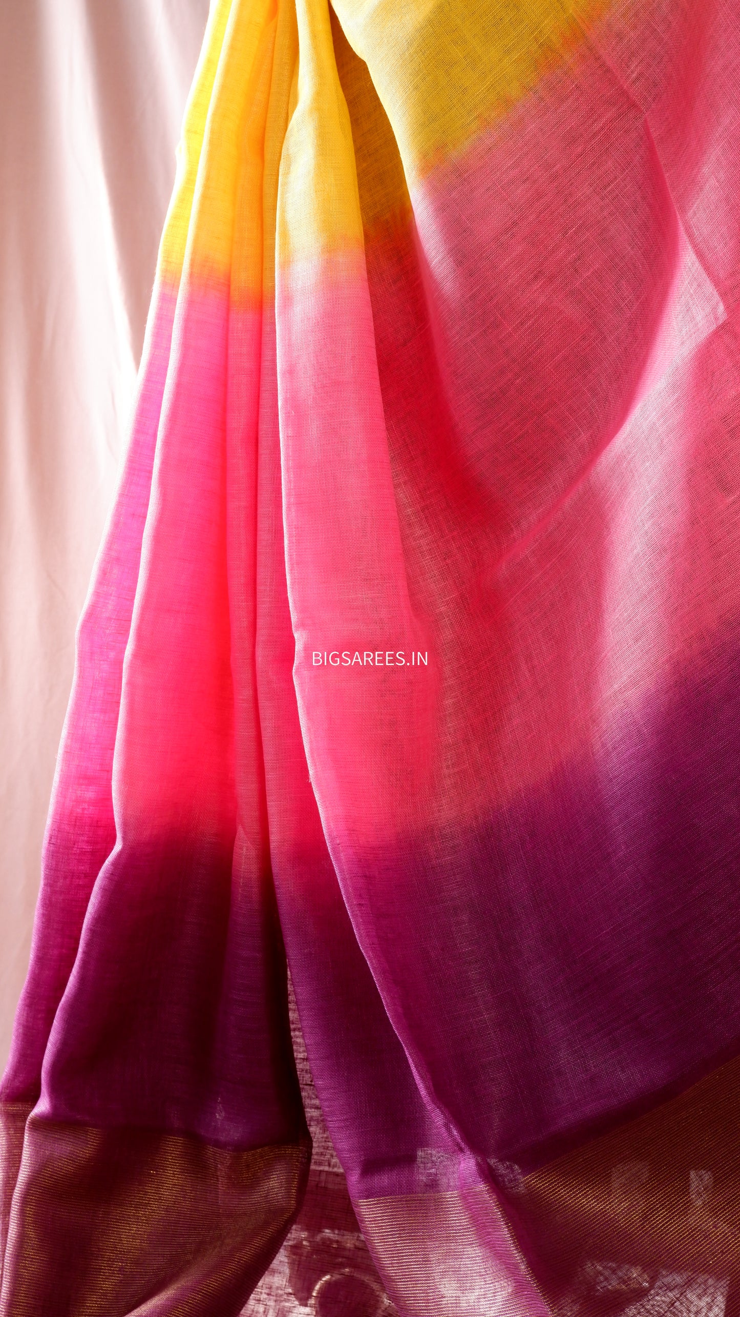 Premium pure Linen By Linen Saree