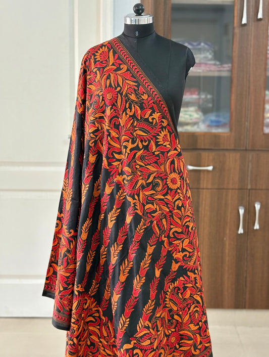 Kantha Stitch Hand Embroidary Full Work Pure Banglore Silk Dupatta