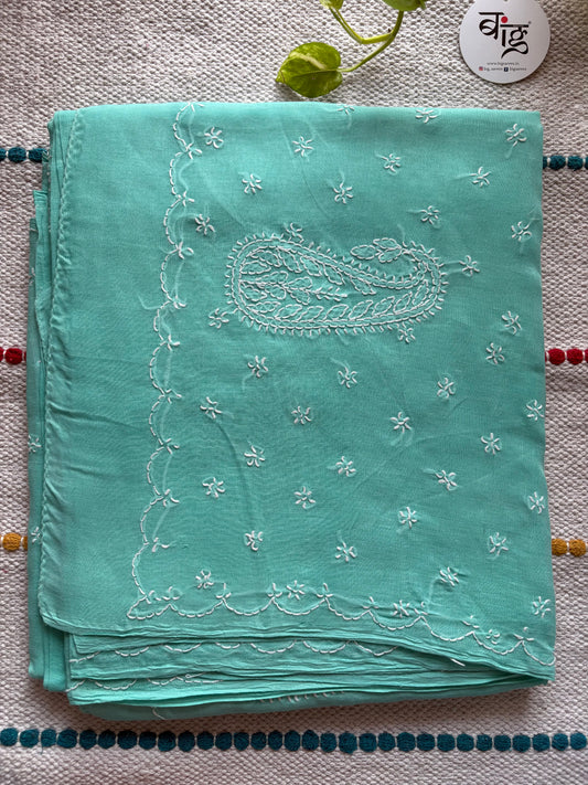 Chikankari Hand-Embroidered Saree | Cotton |