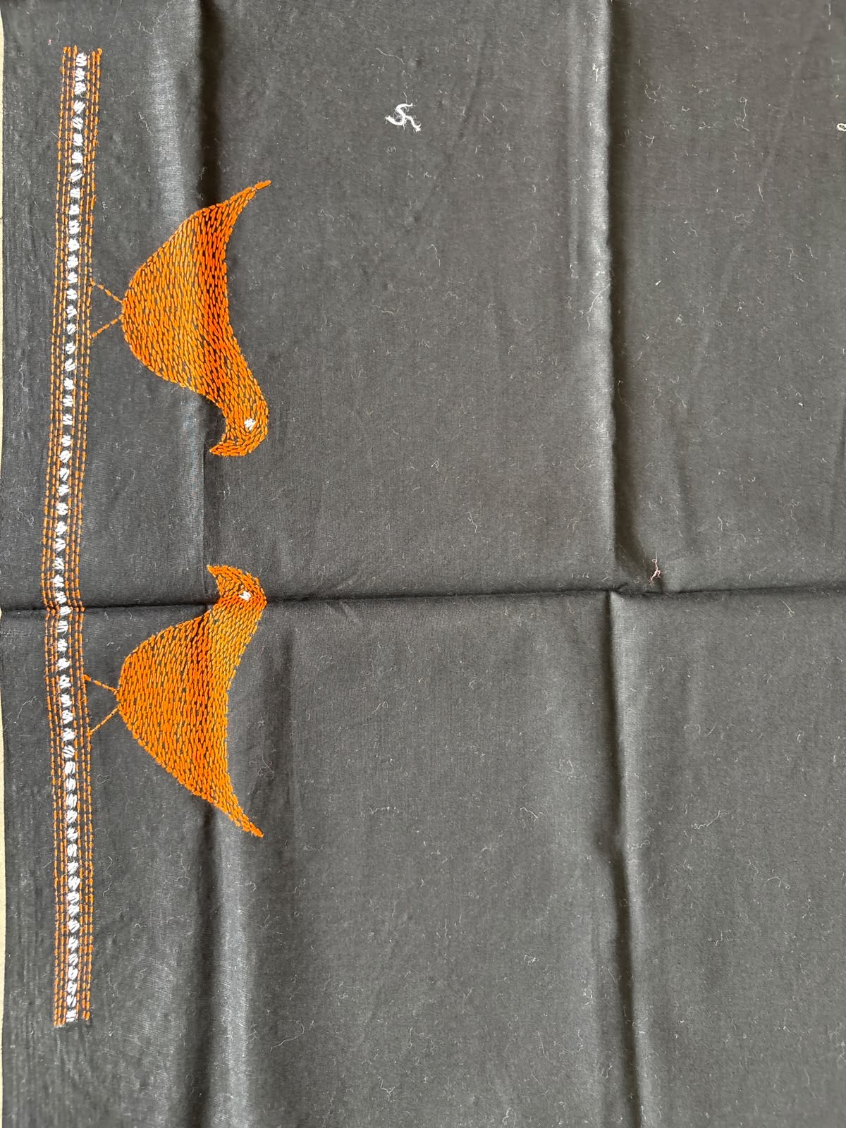 Kantha stitch pure Cotton Blouse Piece