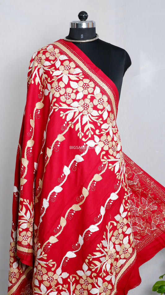 Kantha Hand Embroidered Warm Shawl