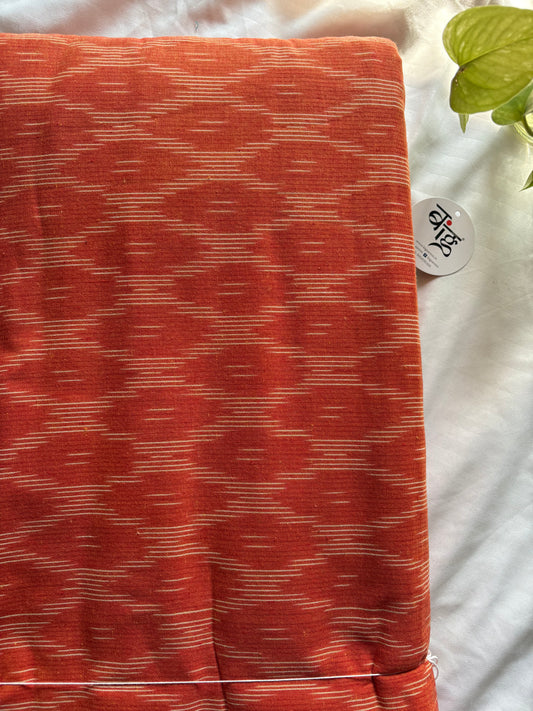 Ikkat woven pure Cotton running fabric