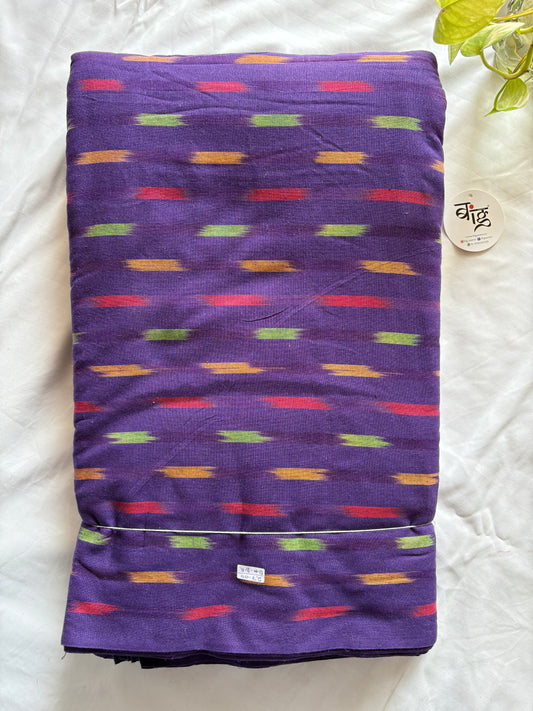 Ikkat woven pure Cotton running fabric