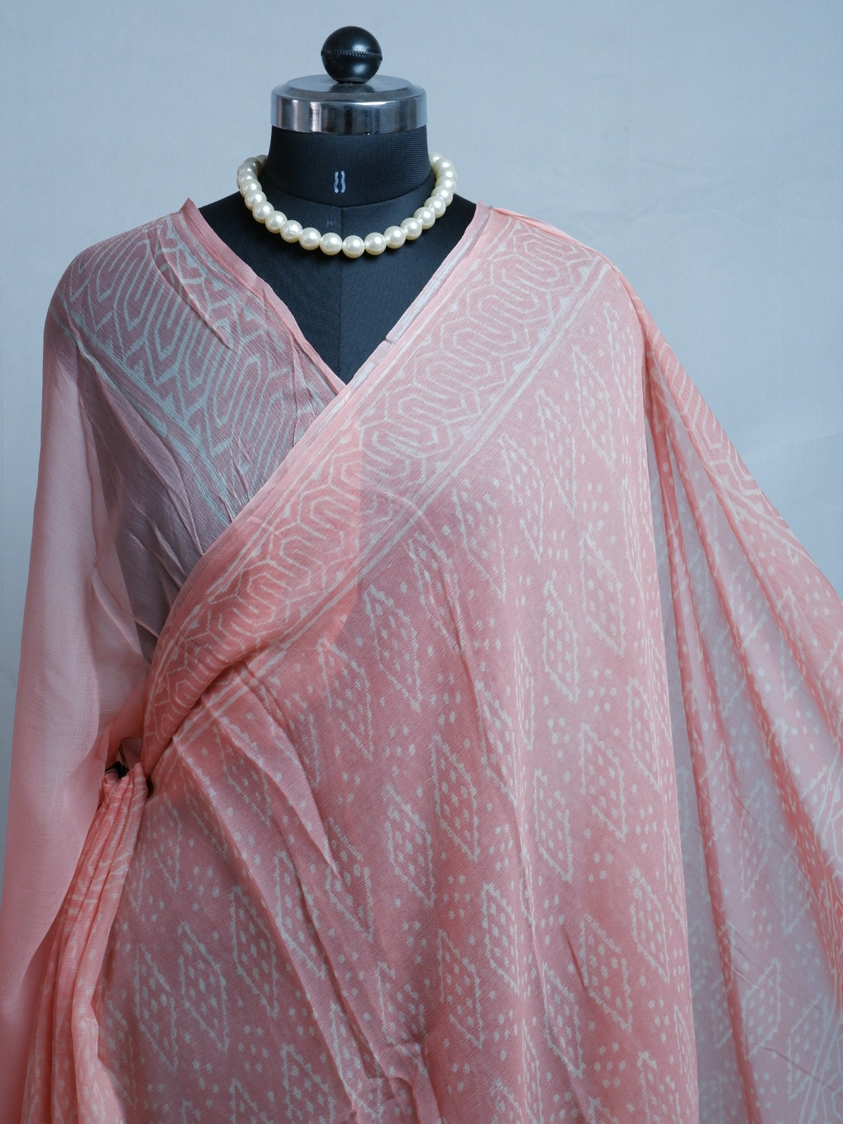 Hand Block Print Saree | Pure Chiffon