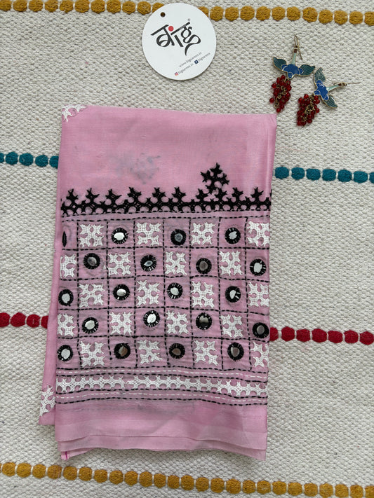 Gujrati work blouse pieces in art silk 1 mtr
