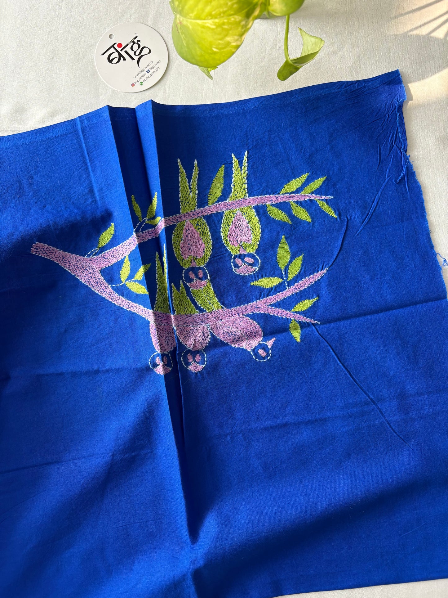 Kantha stitch Cotton Blouse Piece