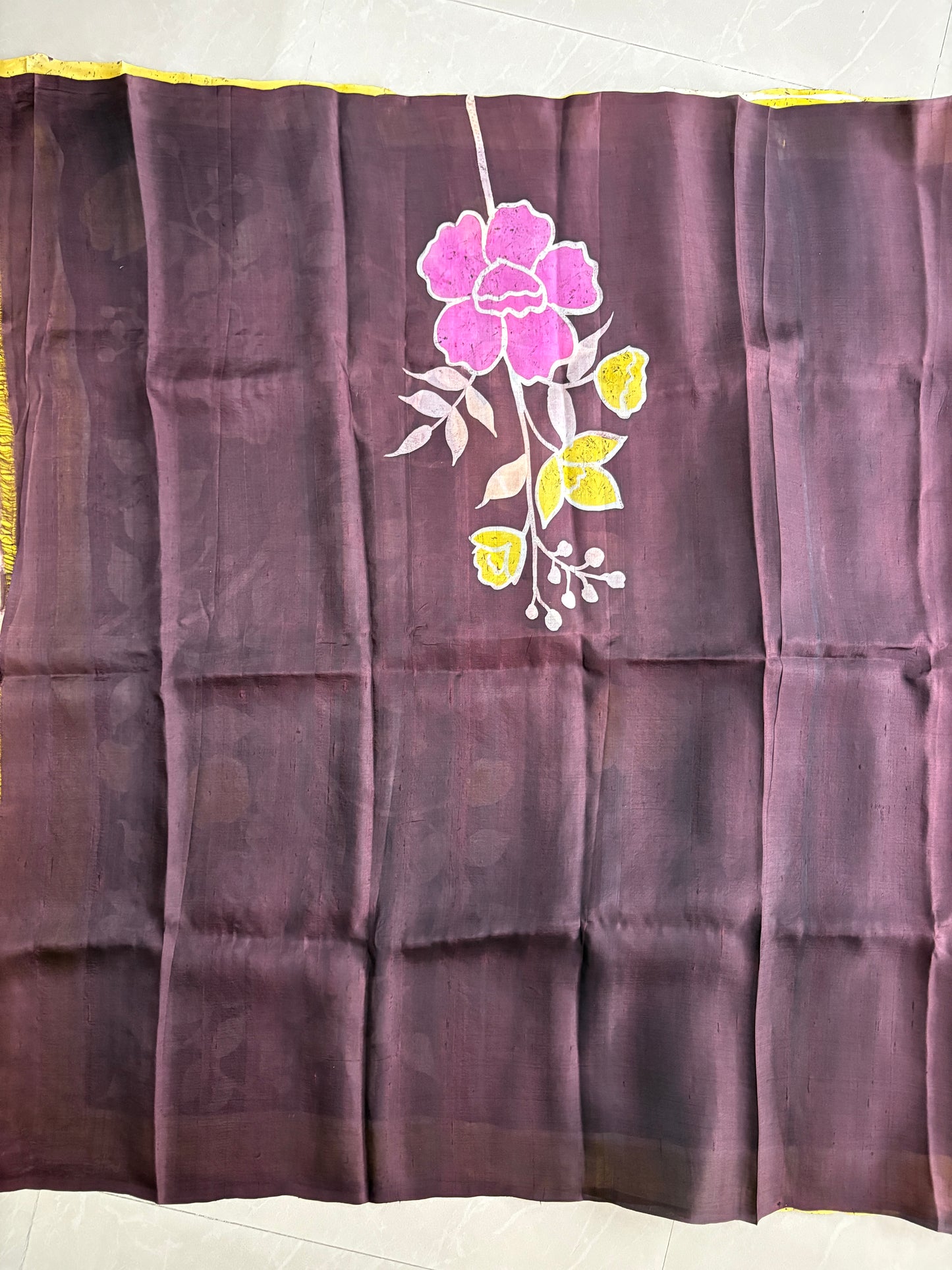 Hand-Painted Bishnupuri Silk Saree | Pure Silk | Silk Mark Certified