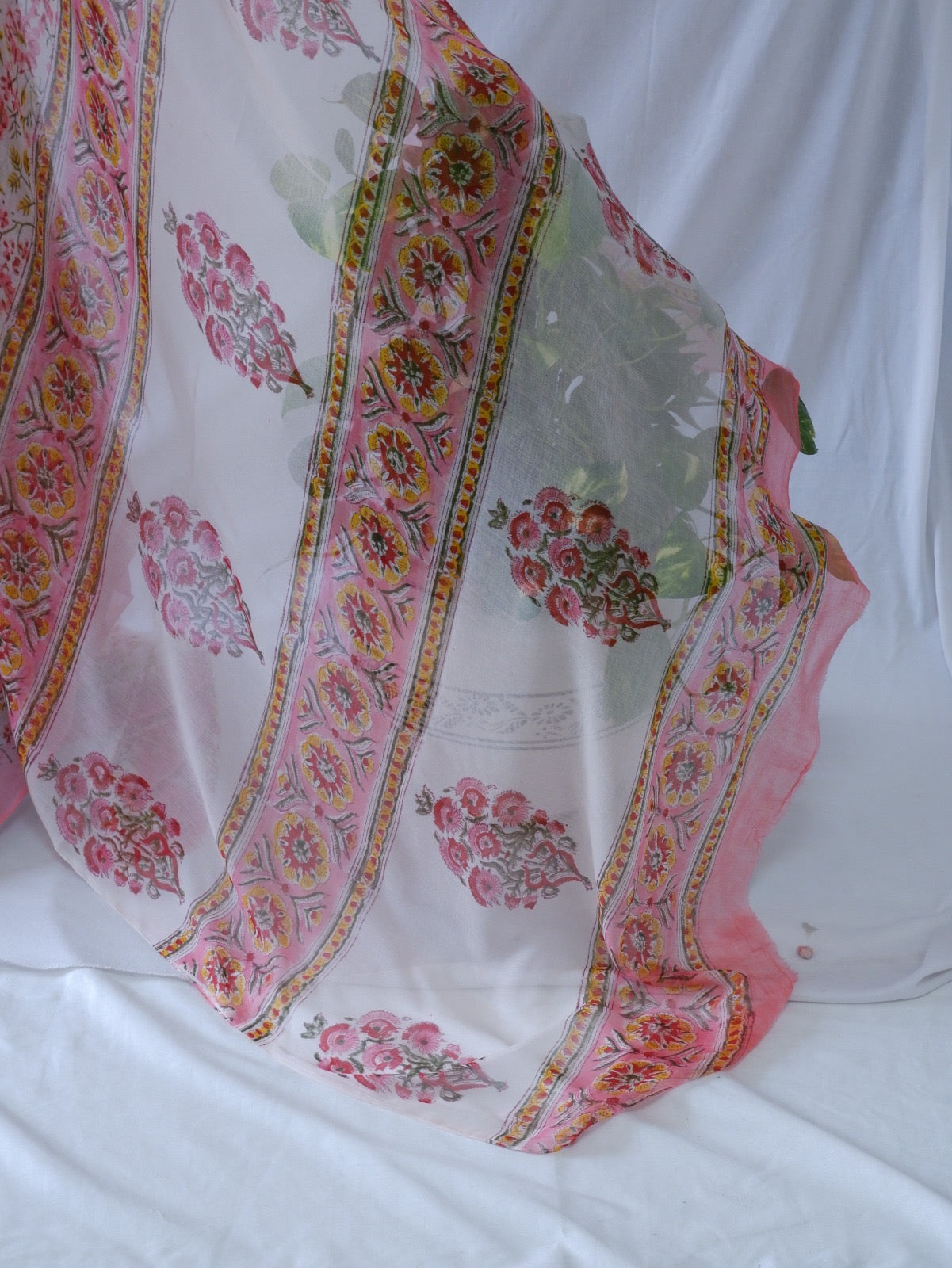 Hand Block Print Saree | Pure Chiffon