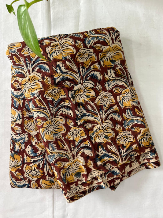 Block printed pure Cotton 1 Mtr. Blouse Piece/ running fabric