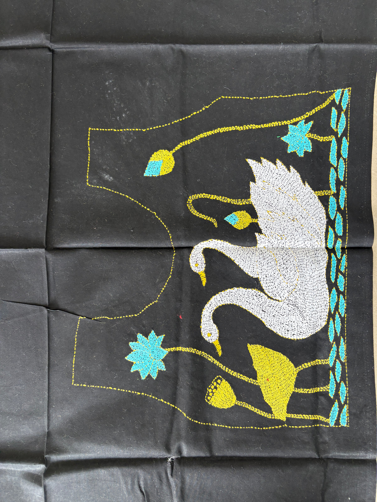 Kantha stitch Cotton Blouse Piece