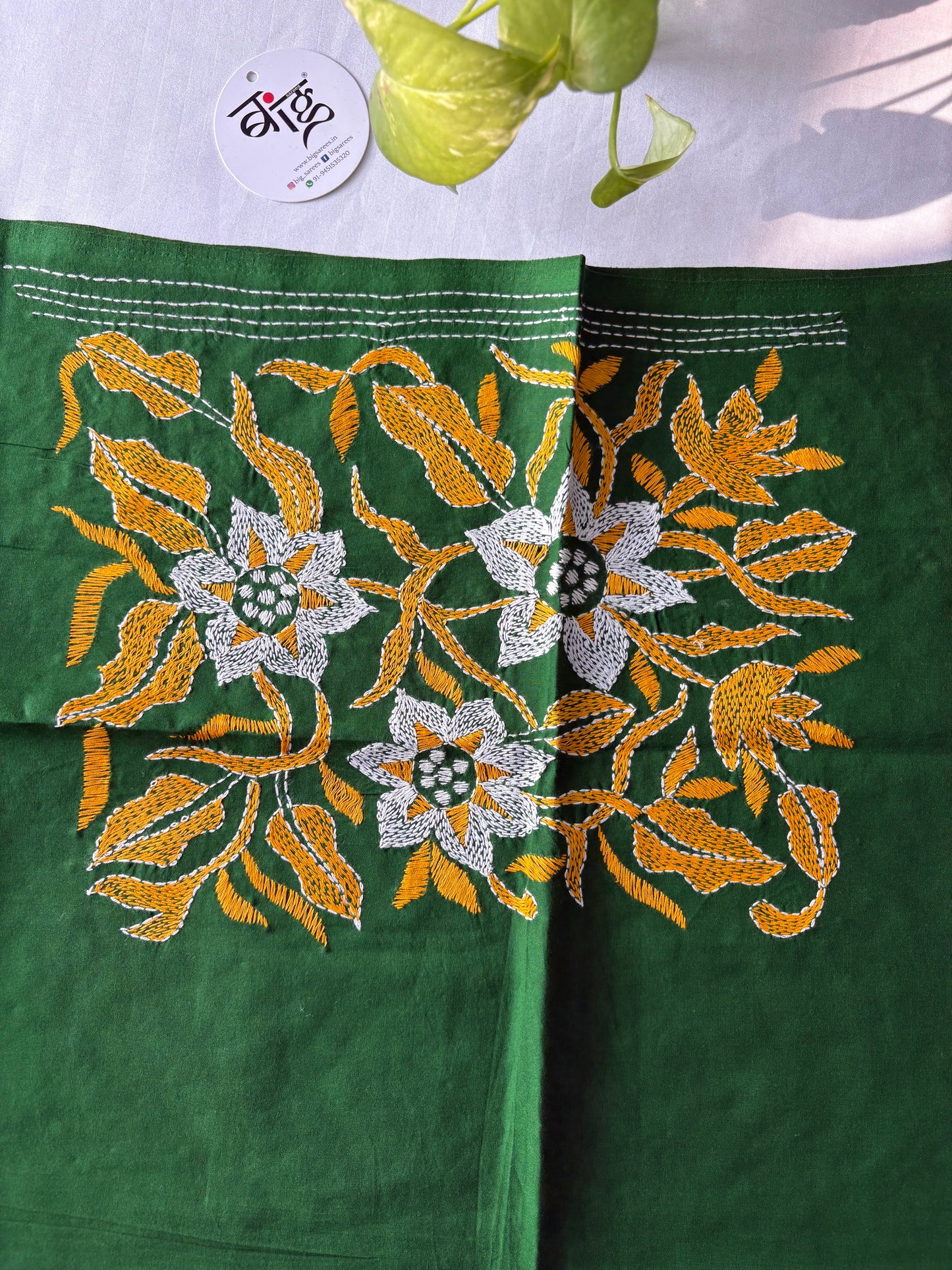 Kantha stitch Cotton Blouse Piece