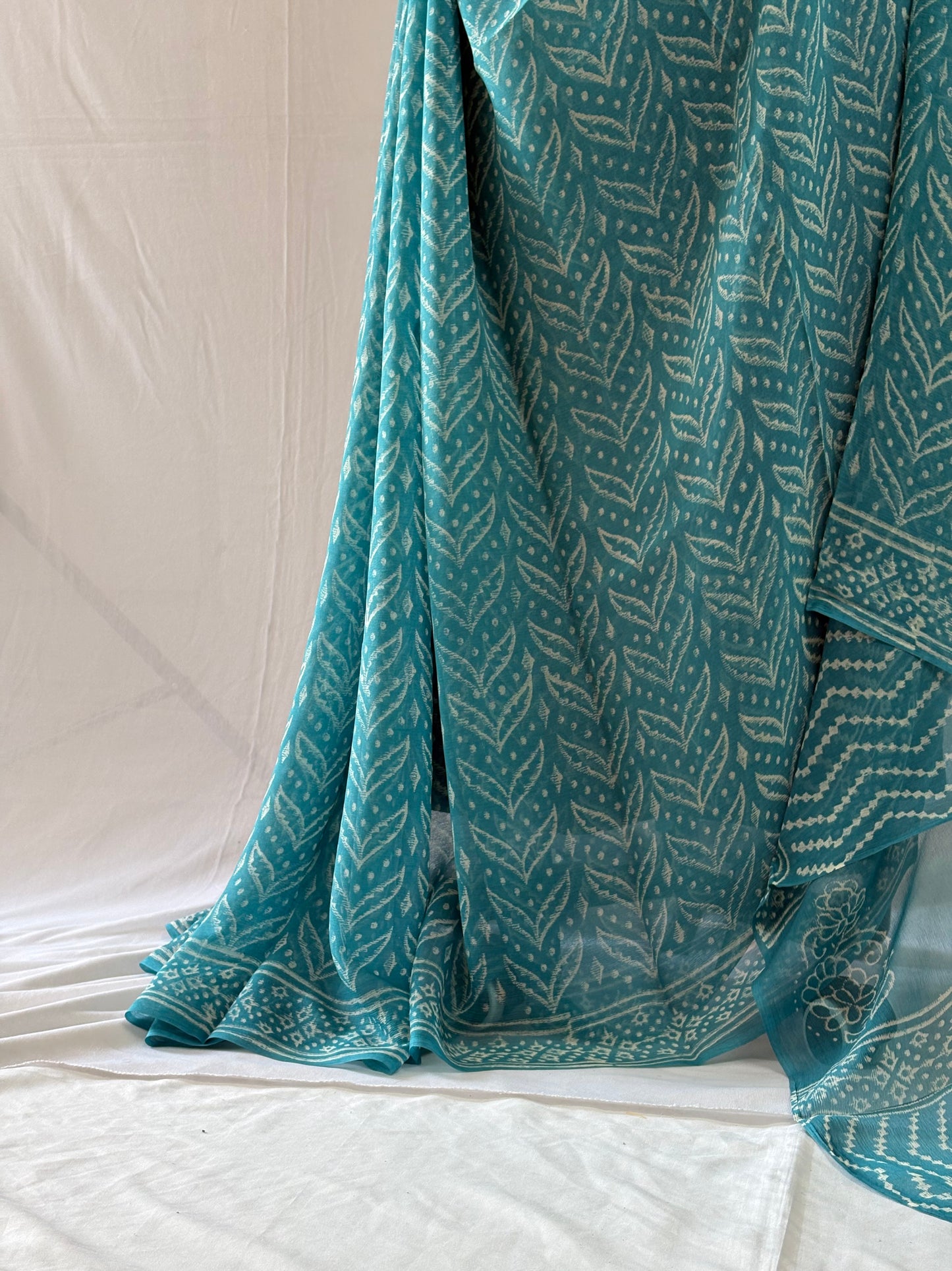 Hand Block Print Saree | Pure Chiffon