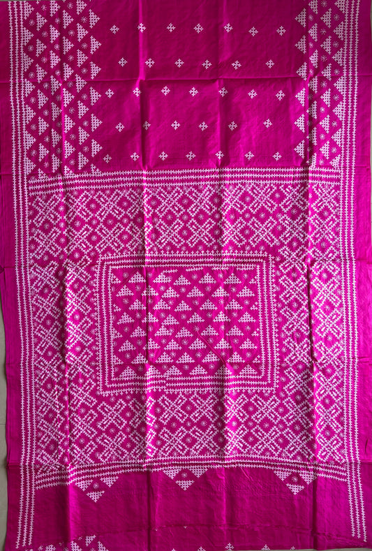 Kutch Hand Embroidered Pure Banglore Silk Saree