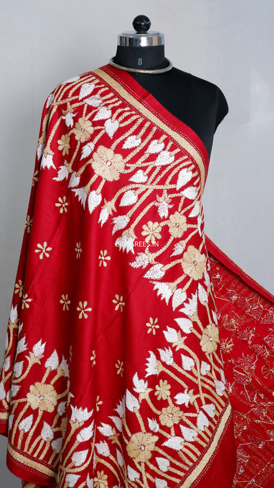 Kantha Hand Embroidered Warm Shawl