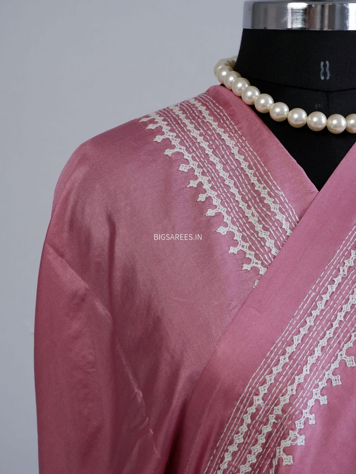 Kutchi/Gujarati Stitch Hand Embroidered Saree | Art Silk