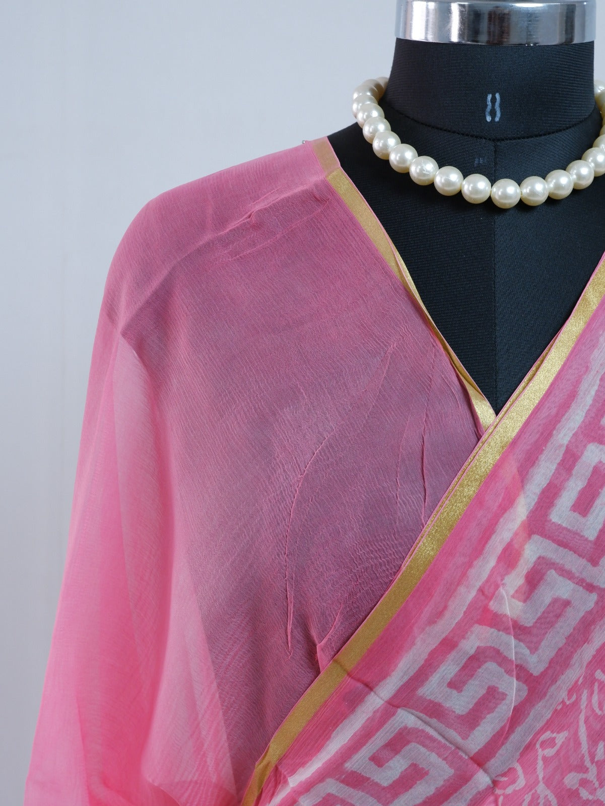Hand Block Print Saree | Pure Chiffon
