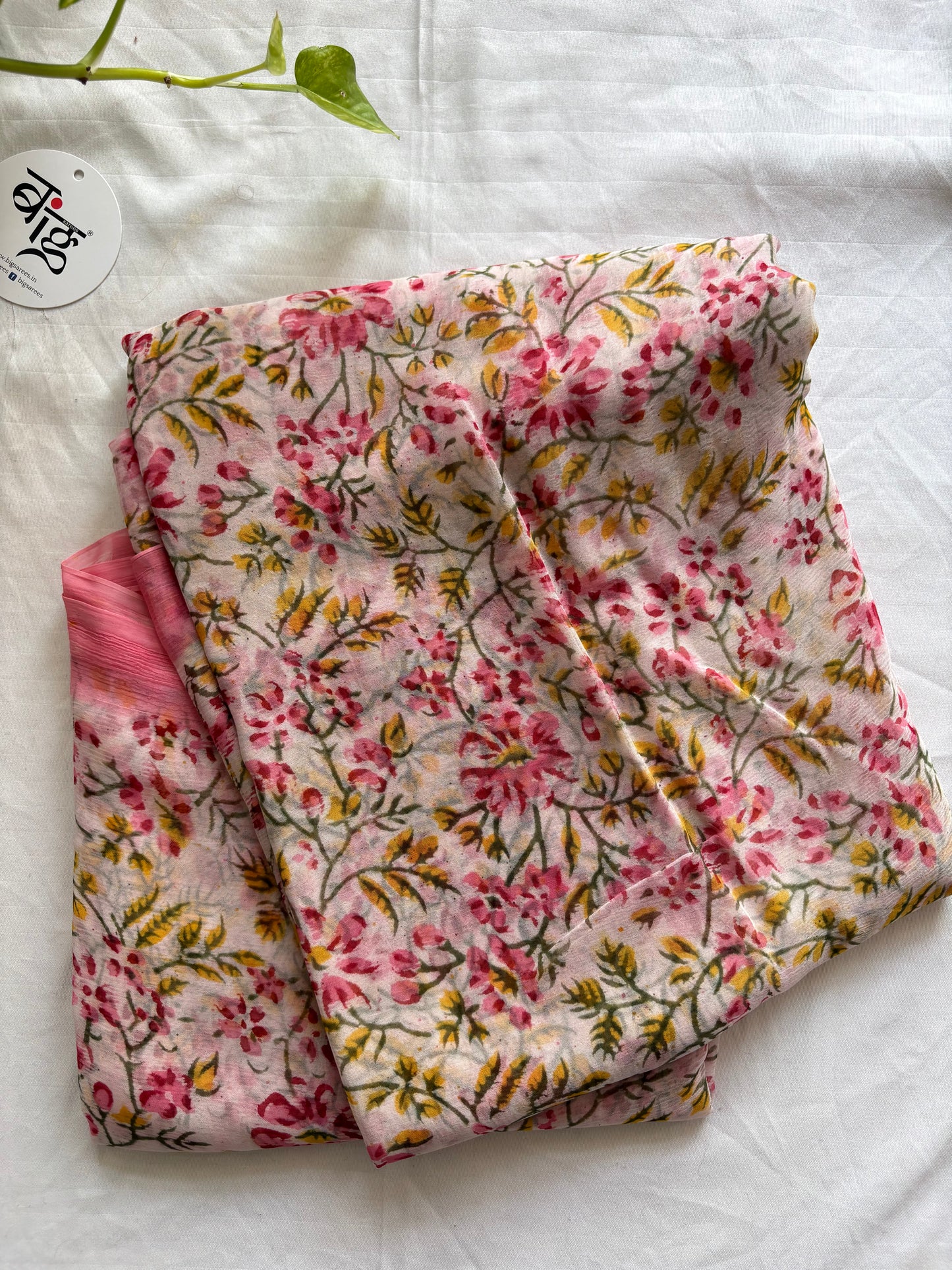 Hand Block Print Saree | Pure Chiffon