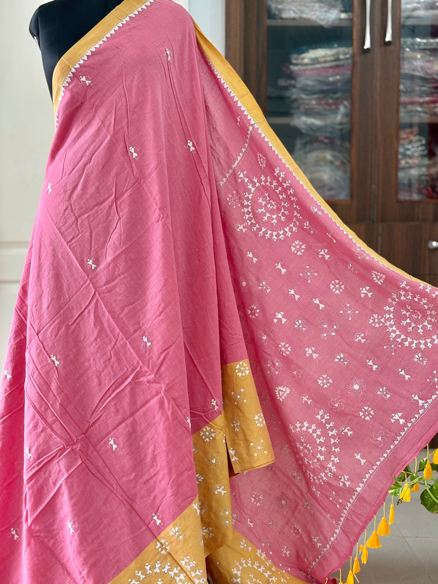 Kantha Hand Embroidered Pure Cotton Saree
