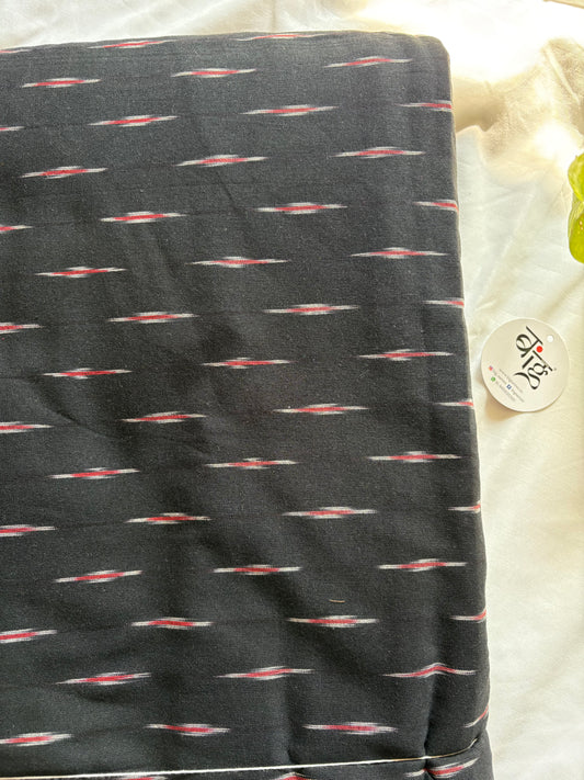 Ikkat woven pure Cotton running fabric